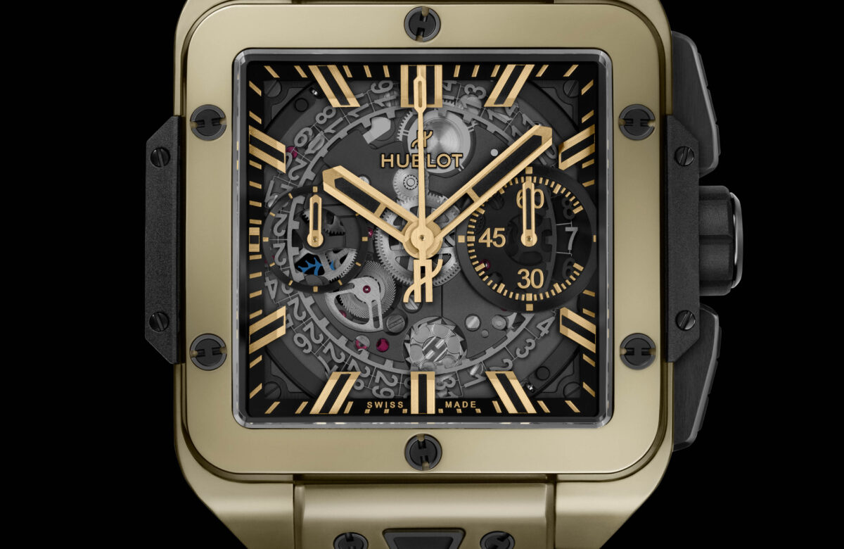 HUBLOT SQUARE BANG UNICO MAGIC GOLD İLE YENİDEN YARATILDI