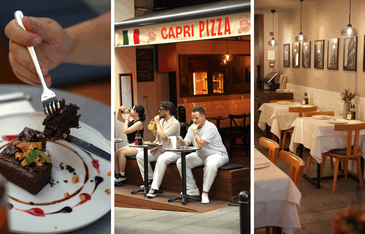 Nişantaşı’nın kalbinde, İtalyan mutfağının sıcak ruhunu yaşatan Capri Pizza Restaurant, sadece pizzalarıyla değil, tatlıları ve kahveleriyle de misafirlerini İtalya sokaklarına götürüyor. Özgün tatlar, gerçek İtalyan kahvesi ve geleneksel tariflerle hazırlanan tatlılar; Capri’de lezzeti bir ritüele dönüştürüyor. Üstelik bu eşsiz deneyimi, 250 TL’den başlayan özel kampanya fiyatlarıyla yaşama fırsatı sunuyor.     Nişantaşı’nın şıklığını İtalyan mutfağının samimiyetiyle buluşturan Capri Pizza Restaurant, sofistike ambiyansı ve özenle hazırlanan menüsüyle gastronomi tutkunlarına keyifli bir lezzet deneyimi sunuyor.  Capri’de, günlük hazırlanan tiramisu, pürüzsüz dokusuyla beğeni toplayan San Sebastian cheesecake ve çikolata tutkunlarını mest eden brownie gibi tatlılar, İtalyan mutfağının sıcak ruhunu sofralara taşıyor.     Gelenekten İlham Alan Tatlılar  Capri’nin tatlı menüsü, İtalyan ruhunu ve lezzet mirasını İstanbul’a taşıyor. Günlük hazırlanan, espressoyla lezzetlendirilen ve klasik Savoiardi (kedi dili) bisküviyle yapılan tiramisu, tam anlamıyla “gerçek bir İtalyan tatlısı” deneyimi sunuyor.  Damaklarda iz bırakan bir diğer lezzet ise; yoğun kremamsı dokusuyla San Sebastian cheesecake. Karamelize üst katmanı ve hafif yanık tadıyla klasik tariften farklı, modern bir dokunuş taşıyor. Menünün sürprizlerinden biri de, çikolata severler için hazırlanan brownie; her lokmasında kakao ve çikolatanın güçlü tadını hissettiriyor.     İtalya’dan Gelen Kahve Tutkusu  Capri’nin kahve menüsünde, İtalyan kahve geleneğinin izlerini taşıyan Kimbo çekirdekleri kullanılıyor. Uzun yıllardır Napoli’de üretilen ve aromasıyla dünyaca ünlü Kimbo, espresso başta olmak üzere cappuccino ve cafe latte gibi farklı kahve çeşitlerine hayat veriyor.  Bir fincan kahvenin tadını zirveye taşıyan detaylardan biri de sunum! Espresso ve cappuccino gibi kahveler, sıcak fincanlarda servis ediliyor. Bu sayede kahvenin aroması ve ideal içim sıcaklığı korunarak misafirlere otantik bir İtalyan kahve deneyimi sunuluyor.     Capri’de Lezzeti Ulaşılabilir Kılan Kampanya  Lezzet tutkunları için tatlı ve kahveyi bir arada deneyimlemek şimdi çok daha ulaşılabilir. Capri Pizza Restaurant’ın hazırladığı özel kampanya sayesinde, tatlı ve kahve keyfi 250 TL’den başlayan fiyatlarla misafirlerle buluşuyor.  Bu kampanya, özellikle öğle aralarında tatlı bir mola vermek isteyenlerden, akşamüstü kahvesini özel bir lezzetle taçlandırmak isteyenlere kadar herkes için cazip bir fırsat sunuyor.